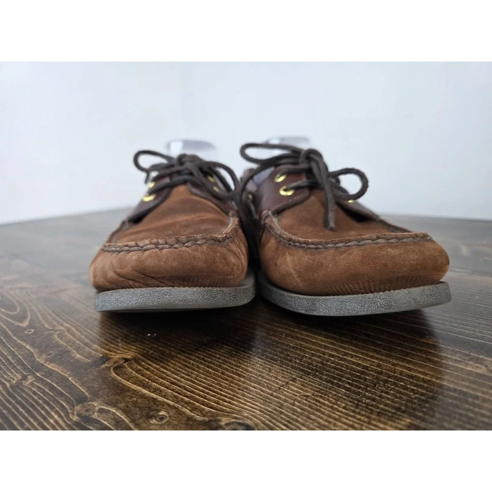 Sperry Top-Sider Men's Boat Shoes Size 11 M Brown Leather Slip On Casual Loafers